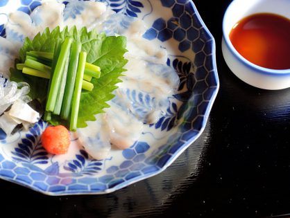 飛騨とらふぐのうす造り（事前予約）